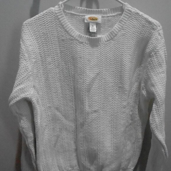 Talbot's Women's White Knit Long Sleeve Pullover Sweater Size-Medium Warm! - Picture 1 of 5